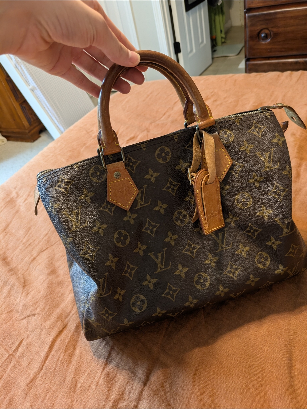Vintage Louis Vuitton Monogram Speedy 30 w/ Original Locks